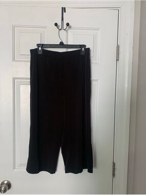 Susan Graver Black Elastic Waist Knit Pants